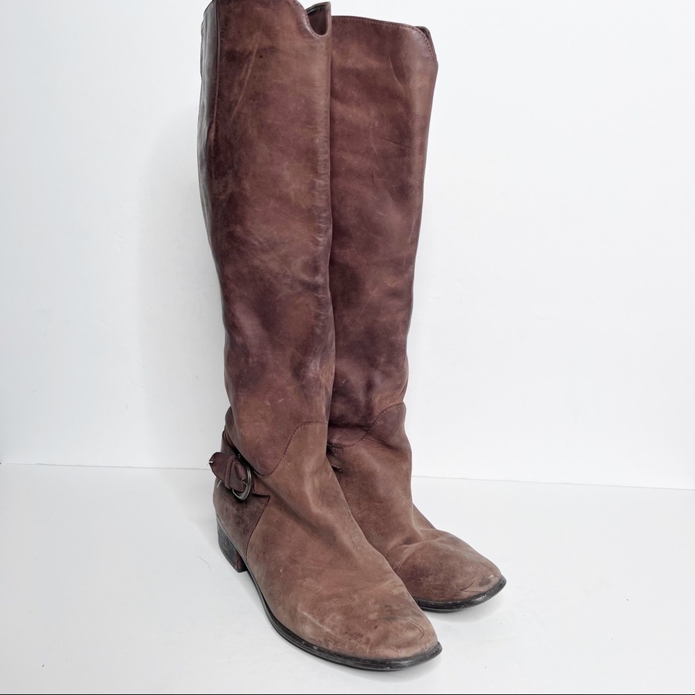 Bandolino Brown Leather Riding Boots Size 8 Women’s Made in Brazil